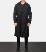 Detective Black Wool Coat - Image 4