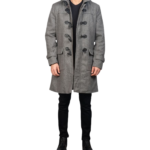 Drake Grey Wool Hooded Duffle Coat