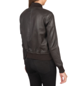 Ava Ma-1 Brown Leather Bomber Jacket - Image 5