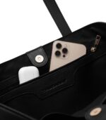 Black Leather Tote Bag - Linnea - Image 4