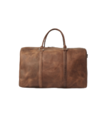 Vintage Tan Brown Leather Duffle Bag - Darri - Image 5