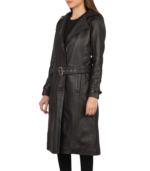 Fixon Hooded Brown Trench Coat - Image 4