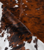 Tricolor Brindle Mix Cowhide Rug Size 6'8 L x 6'4 W 8256 - Image 5