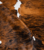 Tricolor Brindle Mix Cowhide Rug Size 7'1 L x 7'3 W 8290 - Image 5