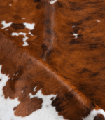 Tricolor Brindle Mix Cowhide Rug Size 7'2 L x 7'0 W 8263 - Image 5