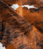 Tricolor Brindle Mix Cowhide Rug Size 7'3 L x 6'6 W 8107 - Image 5