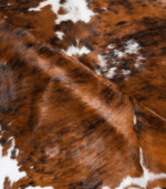 Tricolor Brindle Mix Cowhide Rug Size 7'7 L x 6'5 W 8239 - Image 5