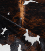 Tricolor Brindle Mix Cowhide Rug Size 7'8 L x 7'0 W 8232 - Image 5