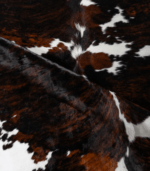 Tricolor Brindle Mix Cowhide Rug Size 7'9 L x 7'4 W 4108 - Image 5