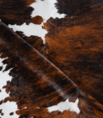 Tricolor Brindle Mix Cowhide Rug Size 7'10 L x 7'1 W 8286 - Image 5