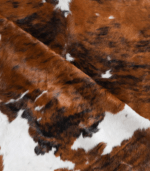 Tricolor Brindle Mix Cowhide Rug Size 8'2 L x 6'11 W 8218 - Image 5