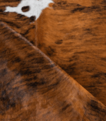 Tricolor Brindle Mix Cowhide Rug Size 8'4 L x 6'5 W 8273 - Image 5