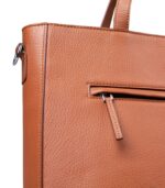 The Poet Brown Leather Tote Bag - Image 5
