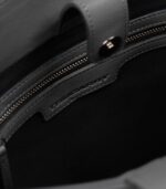 The Poet Grey Leather Tote Bag - Image 5