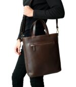Vintage Brown Leather Tote Bag - Saga - Image 5
