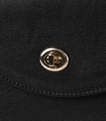 The Sandra Black Leather Saddle Bag - Image 5