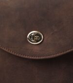 The Sandra Vintage Distressed Brown Leather Saddle Bag - Image 3