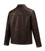 Thunder Storm Brown Biker Leather Jacket - Image 5