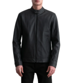 Zen Matte Black Leather Biker Jacket - Image 5