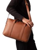 The Captain Brown Leather Briefcase - Image 5