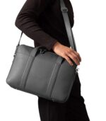 The Captain Grey Leather Briefcase - Image 5