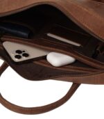 The Captain Vintage Tan Brown Leather Briefcase - Image 5