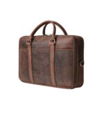 The Preston Vintage Distressed Brown Leather Briefcase - Image 5