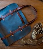 Full Grain Leather Wood Log Carrier - Image 5
