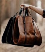 Handcrafted Cowhide Leather Firewood Carrier - Image 5