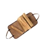 Leather Firewood Carrier with Adjustable Handles - Image 5