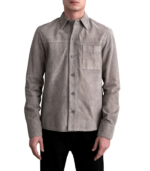 Scout Grey Suede Leather Shirt - Image 5