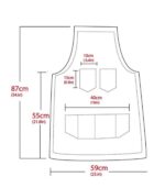 The Oxfordshire Grey Canvas Apron With Black Pocket Apron - Image 5