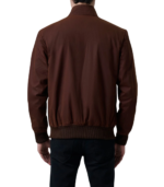 Morrison Brown Canvas Bomber Jacket - Image 4