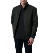 Morrison Olive Canvas Bomber Jacket - Image 2