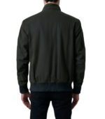 Morrison Olive Canvas Bomber Jacket - Image 4