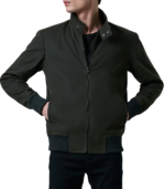 Morrison Olive Canvas Bomber Jacket - Image 5