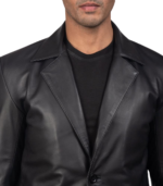 Men's Black Leather Blazer – Arne - Image 6