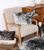Black Salt and Pepper Cowhide Pillow - Image 6