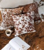 Brown Salt and Pepper Cowhide Pillow - Image 4