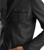 Ray Cutler Black Leather Blazer - Image 6