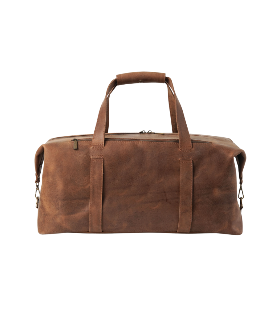 Vintage Tan Brown Leather Duffle Bag – Dale