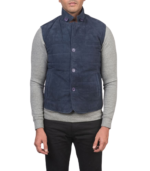 Tony Blue Suede Vest - Image 6