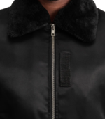 Clyde B-15 Black Bomber Jacket - Image 6