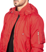 Hanklin Ma-1 Red Hooded Bomber Jacket - Image 6