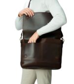 The Carismatico Vintage Brown Leather Messenger Bag - Image 6