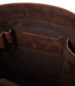 The Carismatico Vintage Distressed Brown Leather Messenger Bag - Image 6