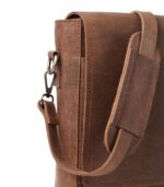 The Carismatico Vintage Tan Brown Leather Messenger Bag - Image 6