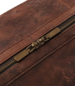 The Darrio Vintage Distressed Brown Leather Duffle Bag - Image 6