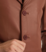 Classmith Brown Leather Coat - Image 6