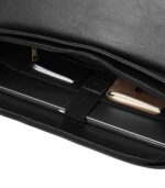 The Cristoph Black Leather Messenger Bag - Image 6